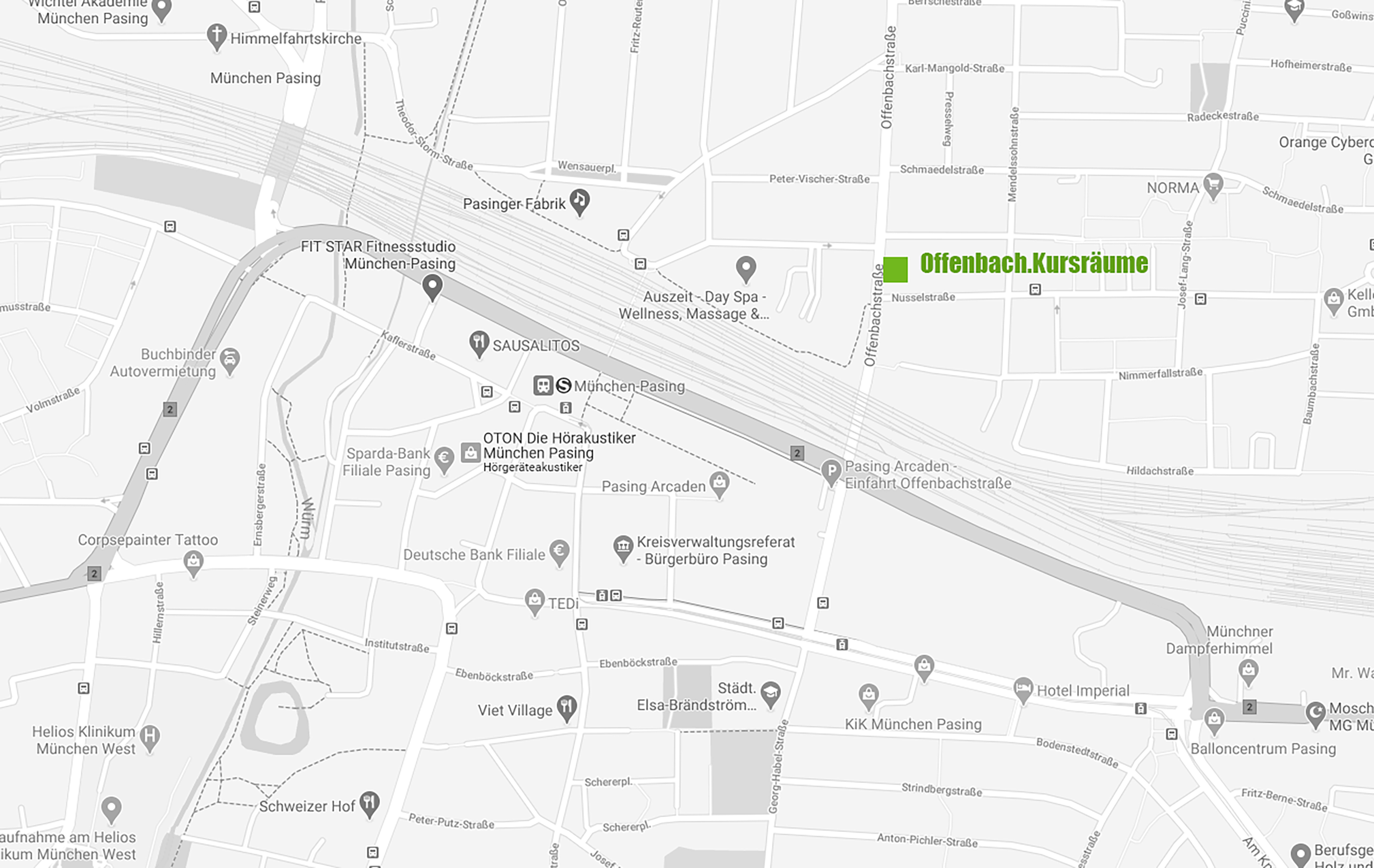 Anfahrt Kursraum